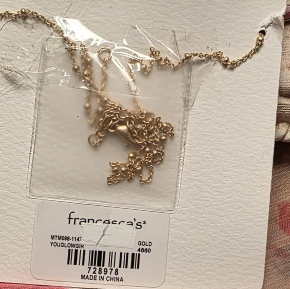 Francesca's Collections Gold Crescent Necklace - Picture 3 of 3